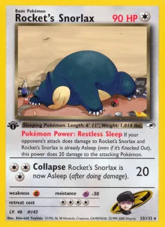 Rocket's Snorlax 1st Edition