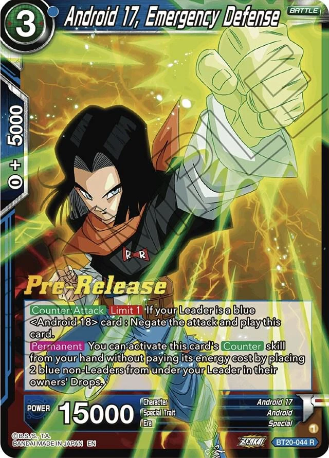 Android 17, Emergency Defense [Pre-Release] #BT20-044