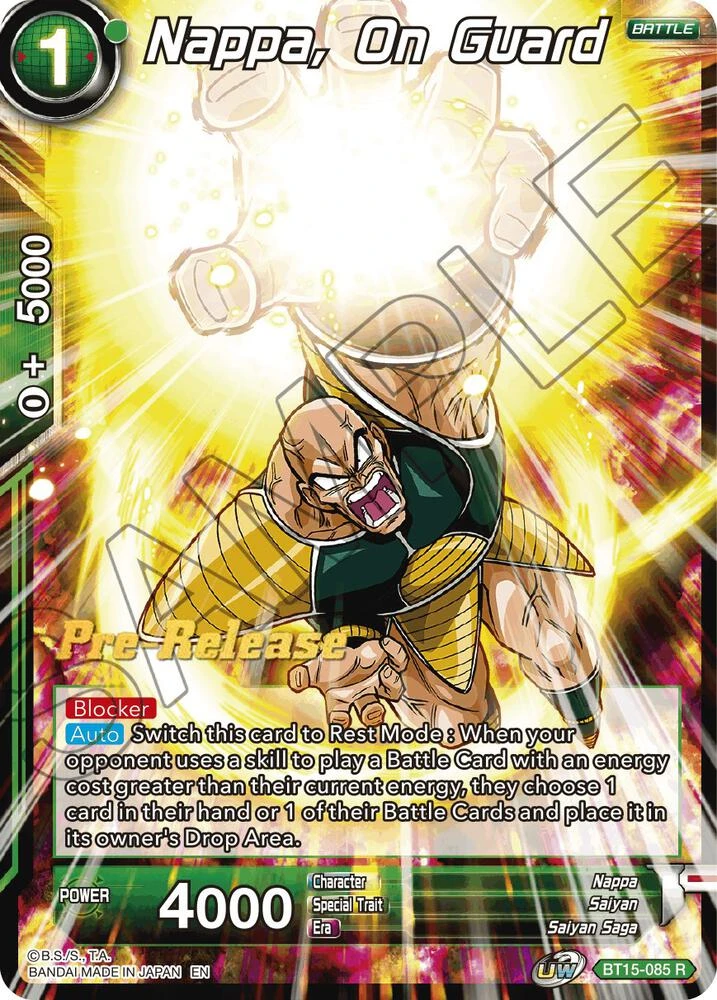Nappa, on Guard [Pre-Release] #BT15-085