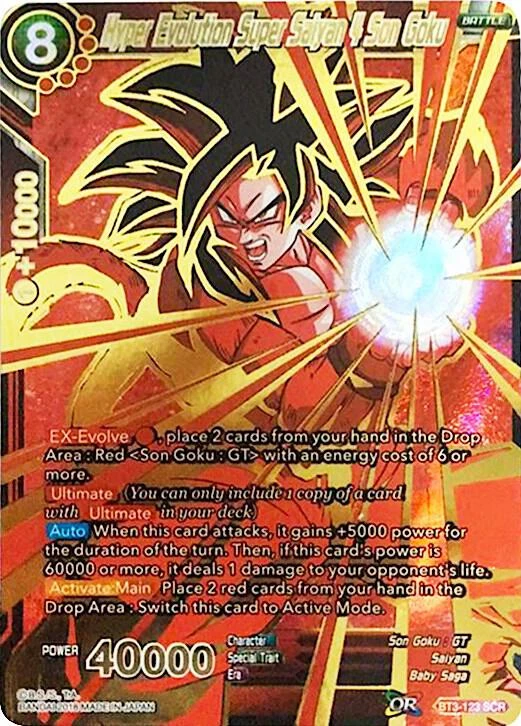 Hyper Evolution Super Saiyan 4 Son Goku #BT3-123