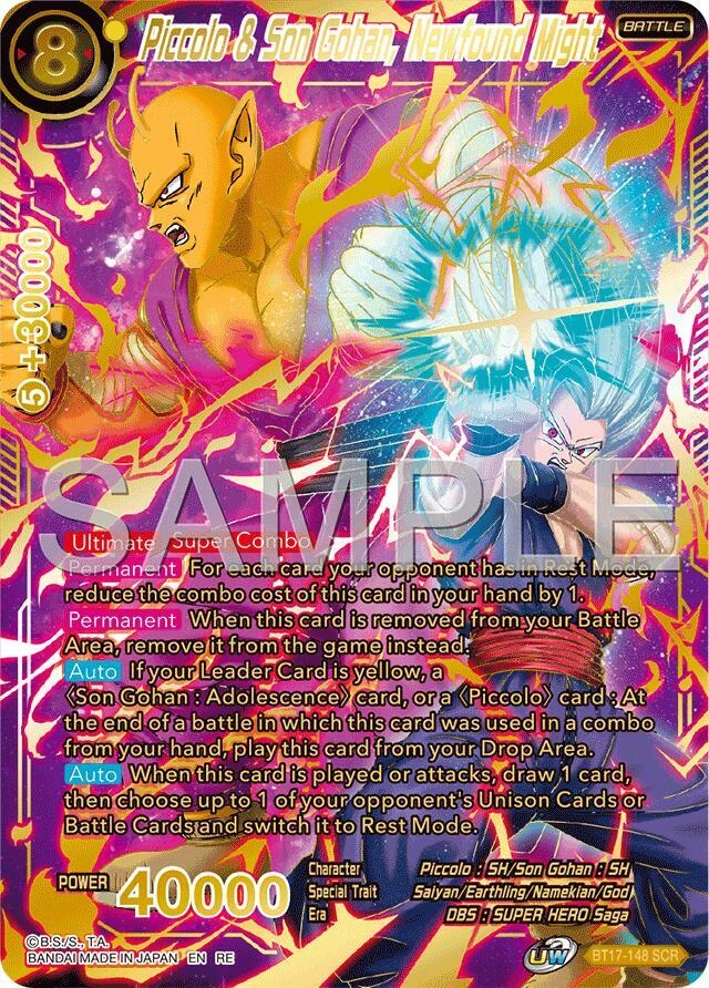 Piccolo & Son Gohan, Newfound Might [Alternate Art] #BT17-148