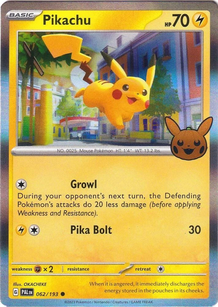 Pikachu Holo #62