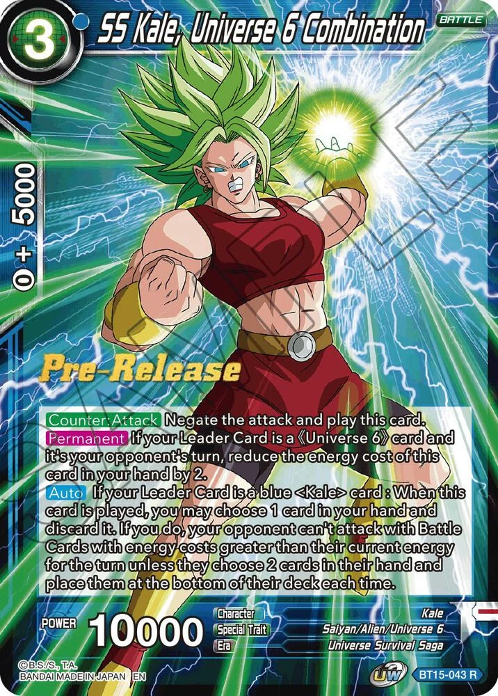 SS Kale, Universe 6 Combination [Pre-Release] #BT15-043