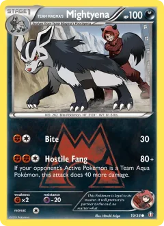 Team Magma's Mightyena Reverse Holo