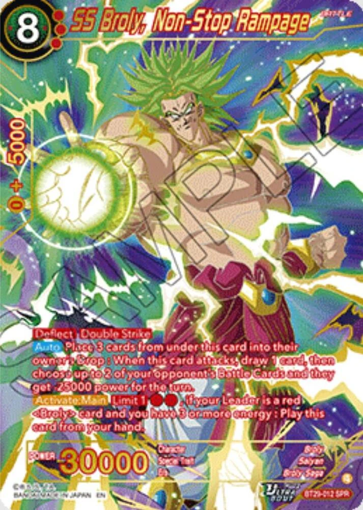 SS Broly, Non-Stop Rampage [SPR] #BT29-012