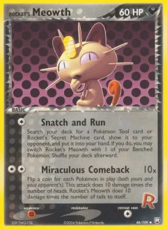 Rocket's Meowth Reverse Holo