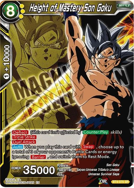 Height of Mastery Son Goku [Expansion Deck Box Set 08: Magnificent Collection - Forsaken Warrior] #BT4-075