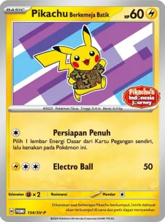 Pikachu Berkemeja Batik 154sv P