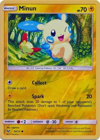 Minun Reverse Holo #34
