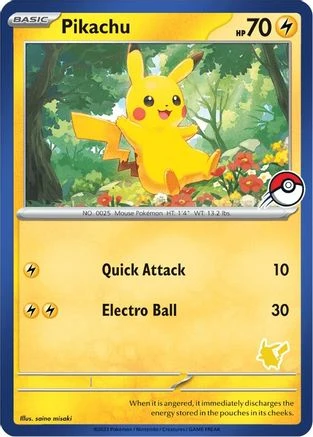 Pikachu Blue Border