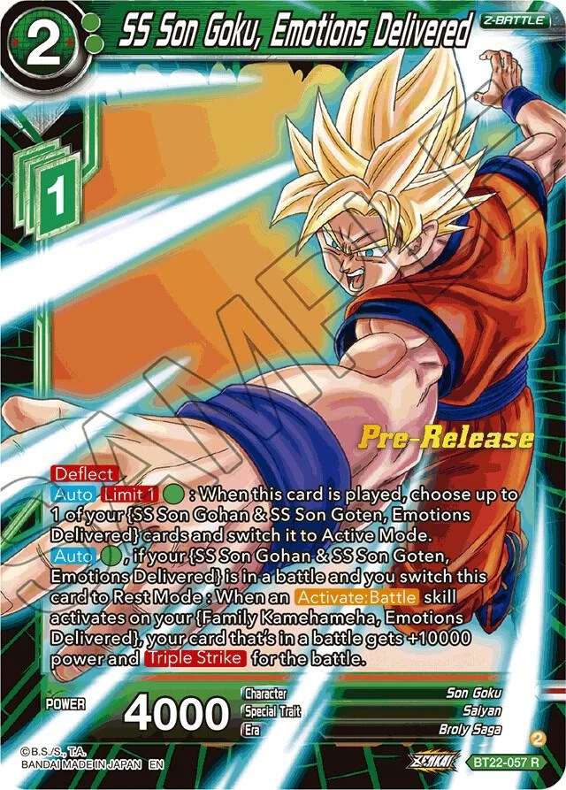 SS Son Goku, Emotions Delivered [Pre-Release] #BT22-057