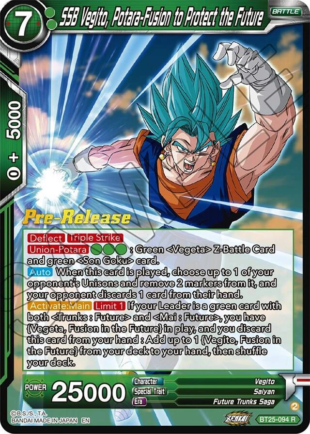 SSB Vegito, Potara-Fusion to Protect the Future [Pre-Release] #BT25-094