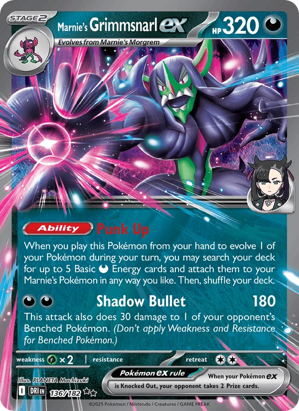 Marnie's Grimmsnarl Ex #136