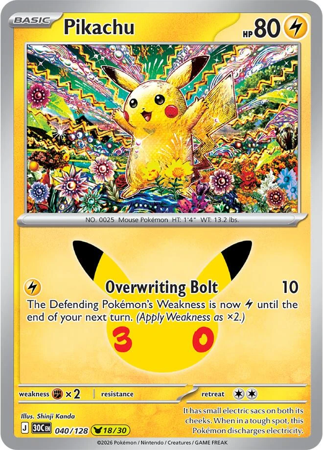 Pikachu Holo #40