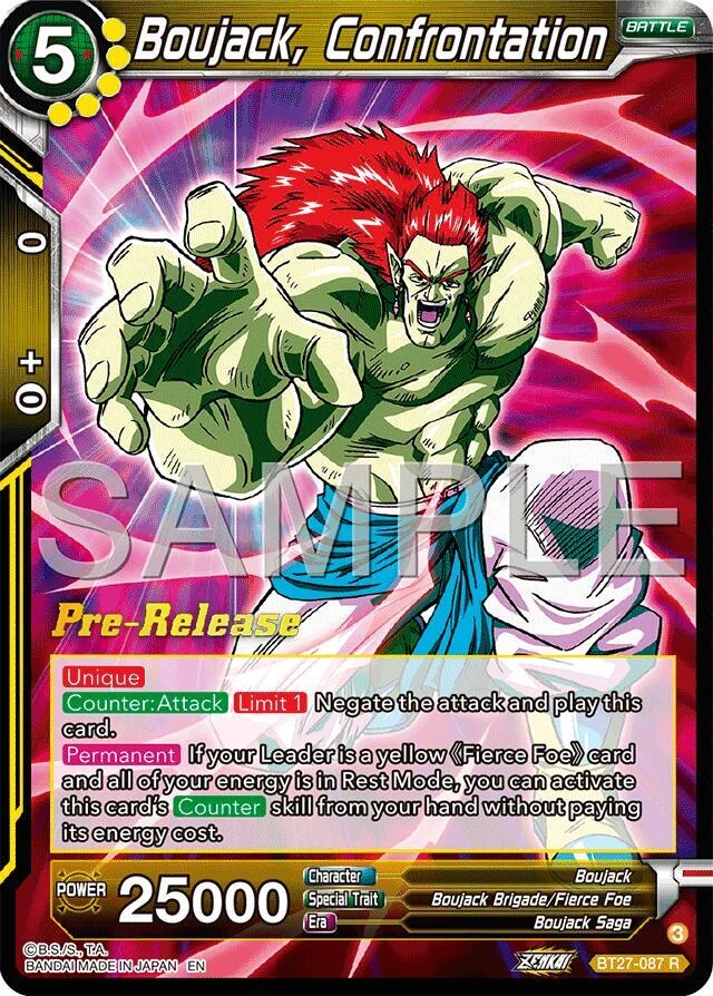 Boujack, Confrontation [Pre-Release] #BT27-087