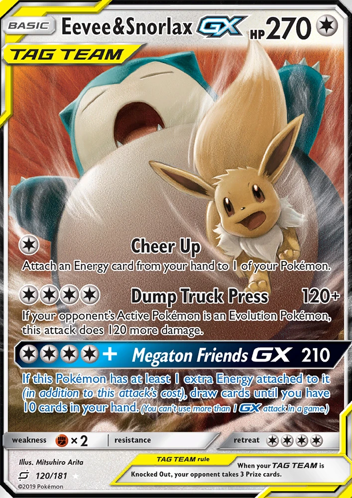 Eevee & Snorlax Gx #120