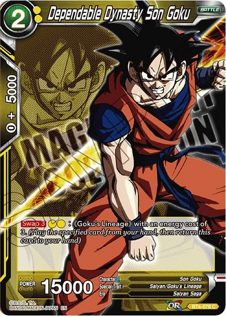 Dependable Dynasty Son Goku [Expansion Deck Box Set 08: Magnificent Collection - Forsaken Warrior] #BT4-078