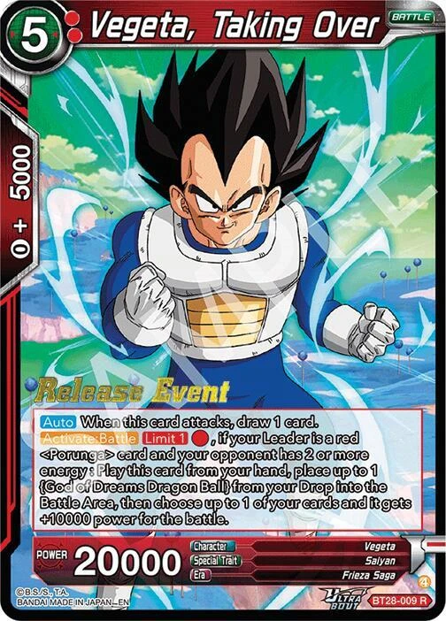 Vegeta, Taking Over [Release Event] #BT28-009