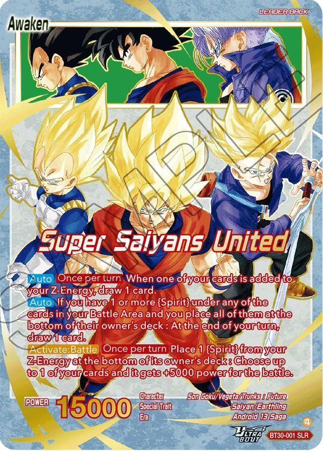 Son Goku, Vegeta, & Trunks // Super Saiyans United [SLR] #BT30-001