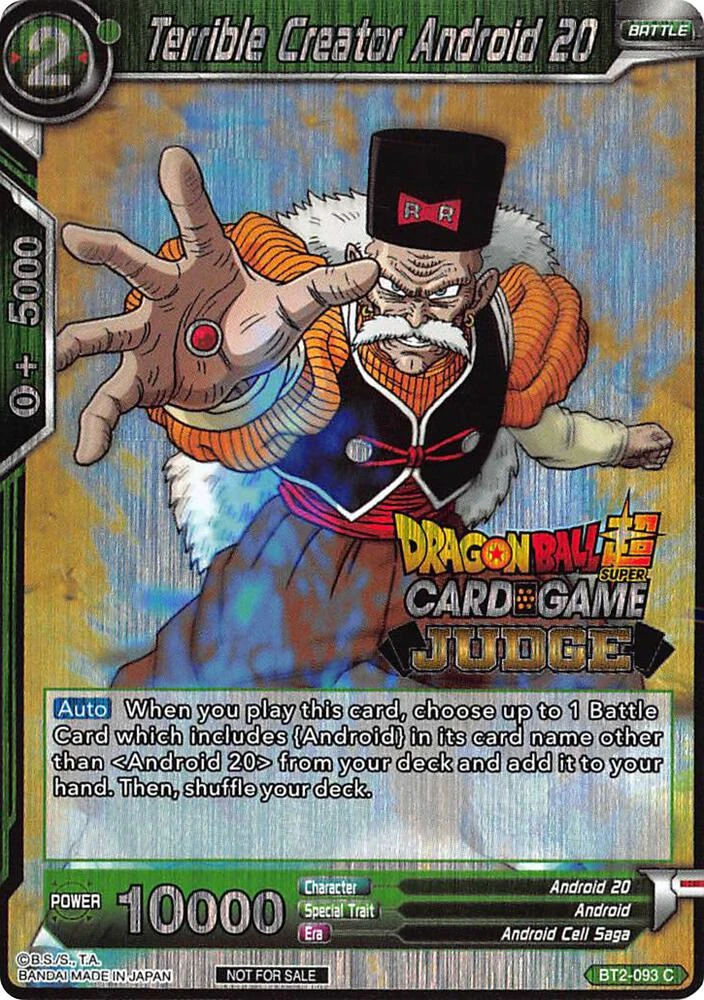 Terrible Creator Android 20 [Judge Promo] #BT2-093
