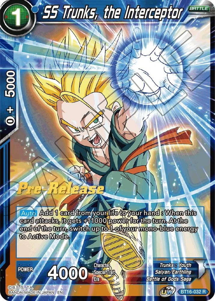 SS Trunks, the Interceptor [Pre-Release] #BT16-032