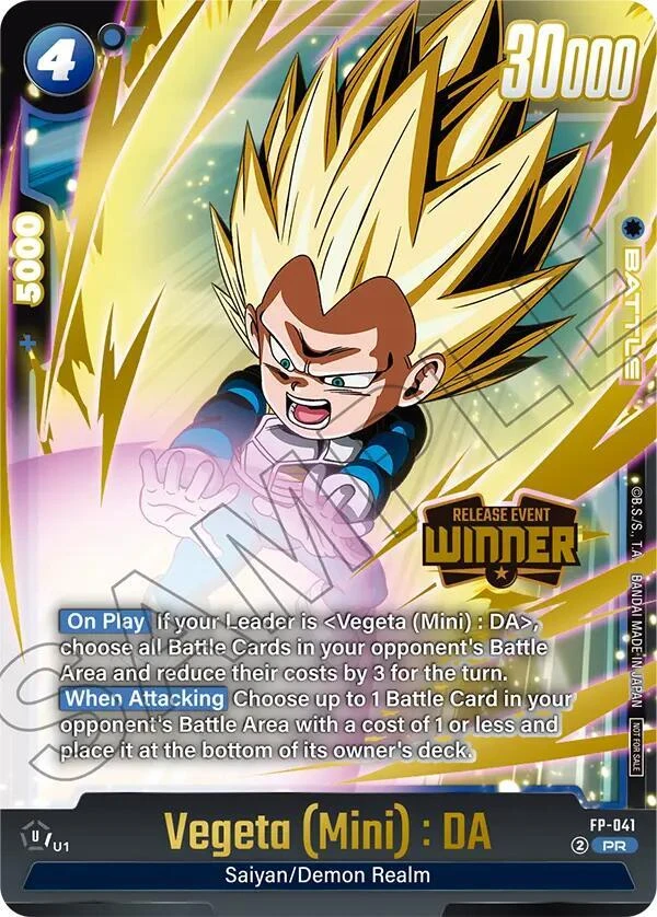 Vegeta (Mini) : DA [Release Event Winner] #FP-041