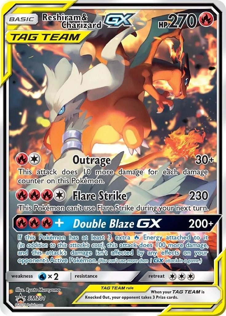 Reshiram & Charizard Gx Sm201
