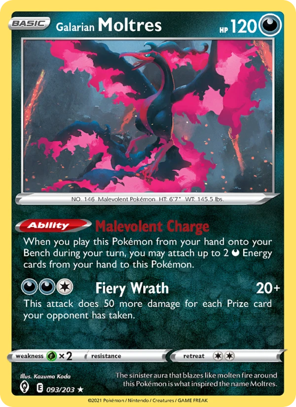 Galarian Moltres Holo #93