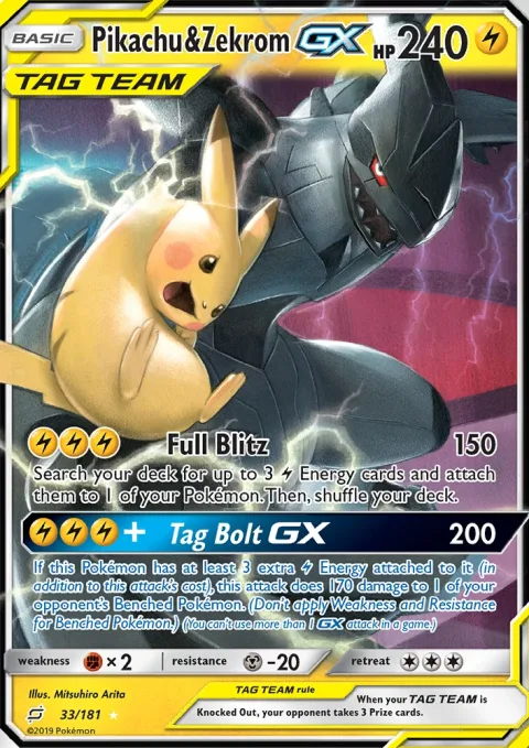 Pikachu & Zekrom Gx