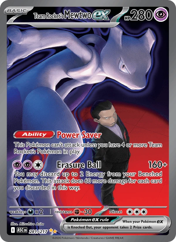 Team Rocket's Mewtwo Ex #281