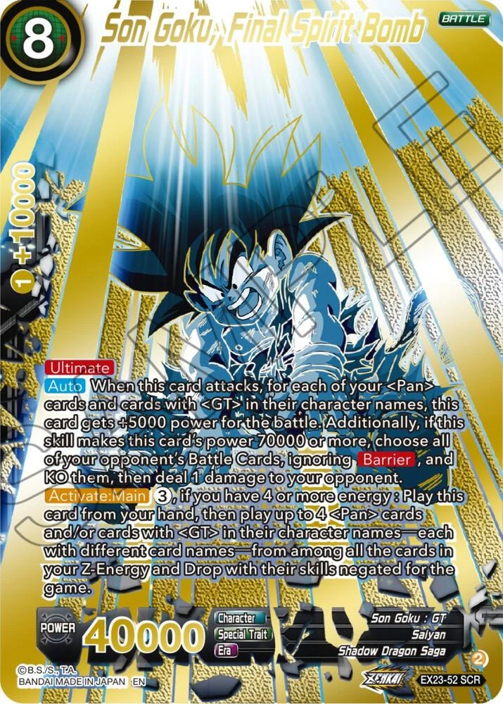 Son Goku, Final Spirit Bomb [Alternate Art] #EX23-52