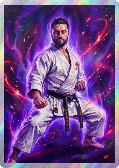 The $25 Starter prize card — Roaring Sensei in a white gi, purple energy